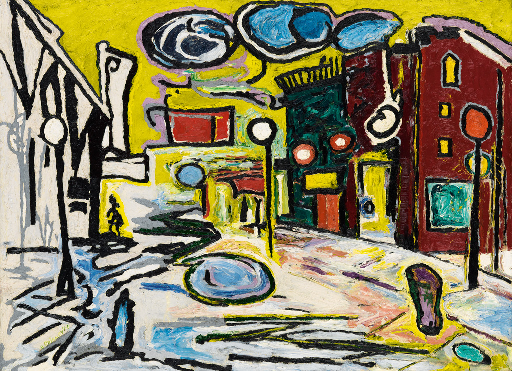 BEAUFORD DELANEY (1901 - 1979) Untitled (Village Street Scene).